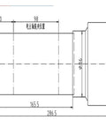 Industrial Grade Precision Engineered Water Cooled Spindle Motor 2.2KW 220V 24000 RPM ISO20 Taper technical diagram with measurements.