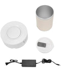 Dual Zone Cup Cooler And Warmer Keeps Your Drinks Totally Chilling Or Scorching Hot Year Round Electric Desk Beverage Station with heat control.