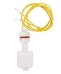Float Switch Liquid Controller For Aquarium Pumps, Vertical Water Level Sensor, white plastic body, yellow cable, 2-wire