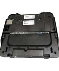 Heavy Duty Laptop Docking Station Featuring Advanced Port Replication Dead Simple Setup And Secure Quick Release Lock back view with ports and rugged design.
