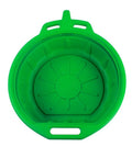 Portable Oil Drain Pan For Cars And Fluids Anti Freeze Green With A Large Opening And Anti Splash Lip Lightweight Yet Durable Polyethylene