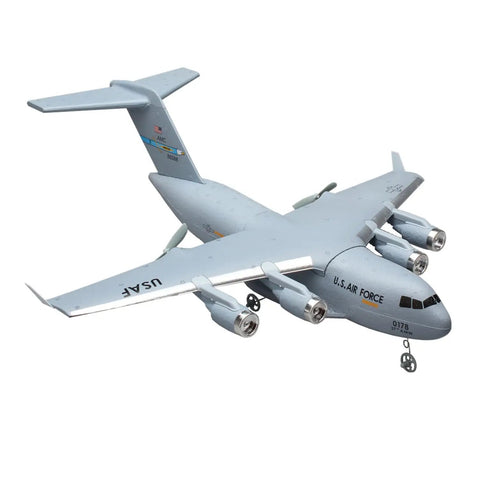 Side view of Beginner Friendly 2 Channel RC Plane RTF With 2.4GHz Control, Durable EPP Foam Airplane, C17 Style model