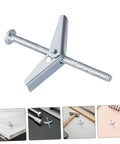 30-Piece Drywall Toggle Bolt And Wing Nut Kit For Hanging Heavy Stuff Safely In Home Or Office, Includes Durable Anchors, Screws, And All-Purpose Wall Hangers For Quick, Secure Mounts. Silver toggle bolt with wing nut for drywall hanging