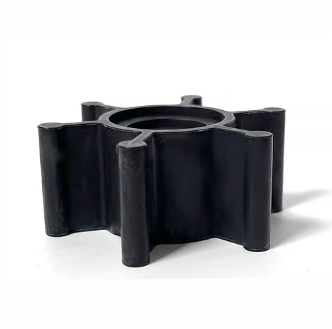 6 Blade Nitrile Impeller For 2 Inch Industrial Fluid Pumps, High Flow Rotary Pump Part For Marine Engines, Keeps Your Cool Under Heavy Load, Durable Water Pump Impeller Replacement, black nitrile impeller