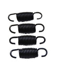 Solid Black Tension Springs 8 Pack With Reliable Hook To Hook Grip Perfect For Furniture Fix And Heavy Pull Tasks Designed For Smooth Performance Built Tough For Daily Grind, showing four black coils.