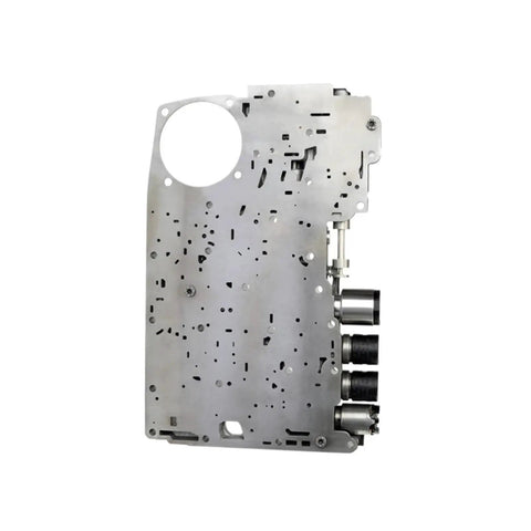 Top Tier Smooth Shifting Valve Body For Ford And Mazda B Series Transmissions, metal design with fluid channels and connectors.