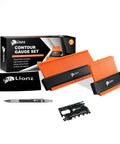 Locking Contour Gauge With 10 Inch And 5 Inch Profiles For Copying Angles And Irregular Shapes Pro Grade Tool on white background
