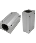 Pro Linear Motion Bearing Slide Block Bushing for 6 to 30mm Shafts SC8UU SCS8LUU SC10LUU SCS12UU 16UU 20UU 25UU 30UU 2 or 4 Pack for 3D Printers High Precision Smooth Glide, two aluminum bearing blocks