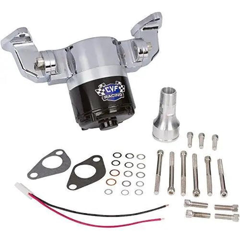 Beefy Big Block Chevy Electric Water Pump Boasts A Slick Chrome Aluminum Finish Delivering A Rock Solid 35 GPM Flow For 396 427 And 454 Engines With 12 Volt Kick And Complete Mounting Gasket Kit Ready For Tight Engine Bay Hustle.