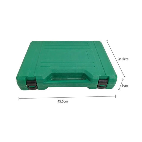 Sheet Metal Repair Tool Kit With Ergonomic Grips For Auto Body Dent Removal And Panel Beating Portable Hand Tools For Hobbyists And Pros Alike Durable Non Slip Hammer Set For Dings And Creases in green case, 45.5cm