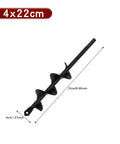 No Sweat Easy Garden Auger Drill Bit For Fast Hole Digging In Soil 4cm By 22cm Fits Standard Power Drills on white background