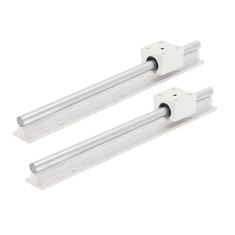 Two Piece 300mm CNC Linear Rail Guide With SBR Slide Block Set For Heavy Duty Stable Motion Shaft Guideway Easy Install With Five Mounting Holes on rails