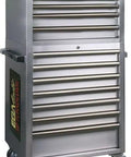 Massive Stainless Steel Tool Chest and Work Cabinet Heavy Duty Rugged Design with Superior Corrosion Resistance Built Like a Tank for Serious Mechanics and Pros Who Demand Rock Solid Performance in the Shop or Garage at 680 X 470 X 1420 Mm, showcasing top and bottom storage drawers.