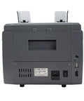 Back view of Dead Serious Money Counter Machine showing power inputs and USB ports, designed for mixing multiple currencies smoothly.