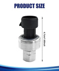 AC Pressure Sensor Switch And HVAC Transducer For Chevy Suburban 2002-2021 And GMC Sierra 2003-2020, Product size shown, OEM Equivalent Replacement.