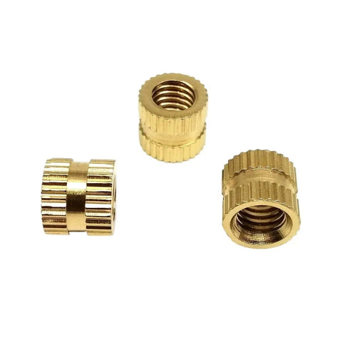 Knurled Threaded Inserts For 3D Printing Copper Embedded Nuts With Knurl Grip For Reusable, Strong Fastening That Will Not Loosen In Plastic