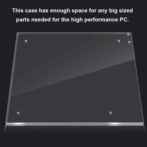 Open Frame ITX Test Bench Computer Case With Transparent Acrylic Panel for DIY modding, overclocking, and gaming.