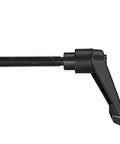 Side view of M10 X 60mm Adjustable Clamping Lever with Push Button Quick Release and Rotating Locking Handle showing threaded stud
