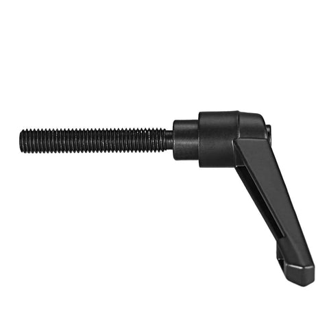 Side view of M10 X 60mm Adjustable Clamping Lever with Push Button Quick Release and Rotating Locking Handle showing threaded stud