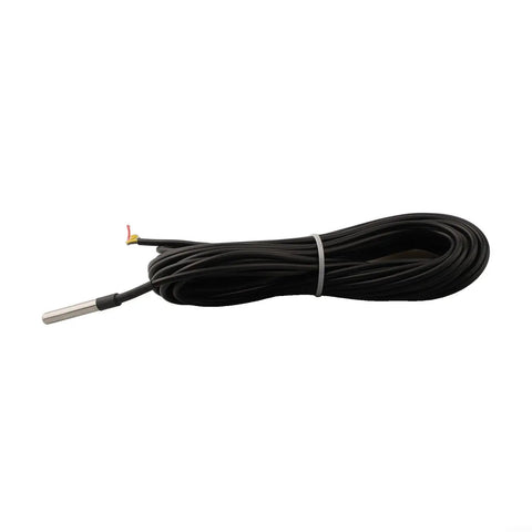 Rugged Stainless Steel Temperature Probe Sensor With 10 Meter Waterproof Cable For Remote Monitoring Gear In Large Industrial Spaces Refrigeration Units Telecom Rooms And Enclosures, coiled cable