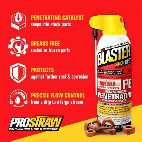 4 Pack Penetrating Catalyst With PowerStraw 11 Oz Each For Stuck Bolts And Nuts Loosens Rust, Prevents Corrosion, Precision Spray