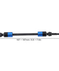 Beefy Hardened Steel Driveshaft Axles CVD Upgrade Kit For RC Cars shown with length 167-187mm and blue accents