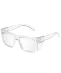 Photochromic Safety Glasses Featuring Blue Light Blocking Armor And Scratch Resistant Glass That Keeps Your Vision Crisp While Adapting Instantly From Desk To Sunshine Without Any Fuss For Reliable Protection, clear frame design.