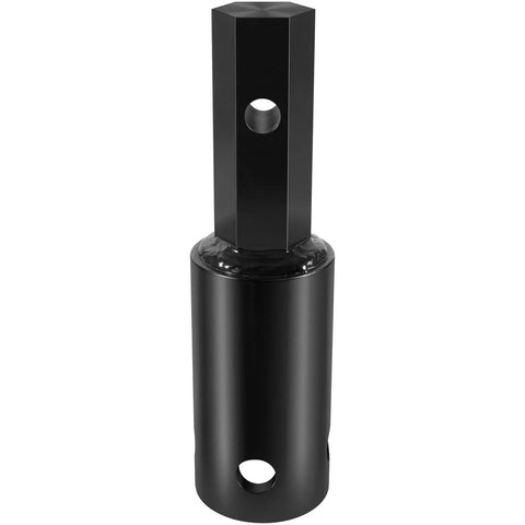 Heavy Duty Auger Adapter Converts 2-9/16 Round Drive To 2 Inch Hex For Augers, Skid Steers, Tractors, And Post Hole Diggers With Built Tough