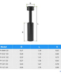 Diagram of 6mm OD Push To Connect Pneumatic Fitting Plug Pack Of 10 Black PBT Resin Quick Install For Small Pipe Lines