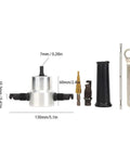 6 Piece Nibbler Cutter and Hole Saw Drill Attachment Kit Compatible With Electric Or Air Drills Features Dual Head Design with various components