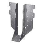 HUS28Z HUS ZMAX Galvanized Face Mount Joist Hanger for 2x8 showing double shear nailing design and holes for faster installation.