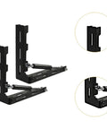 Close-up of Foldable L Shaped Car Awning Mounting Brackets Set 2 Pieces Steel Universal Roof Brackets for quick setup