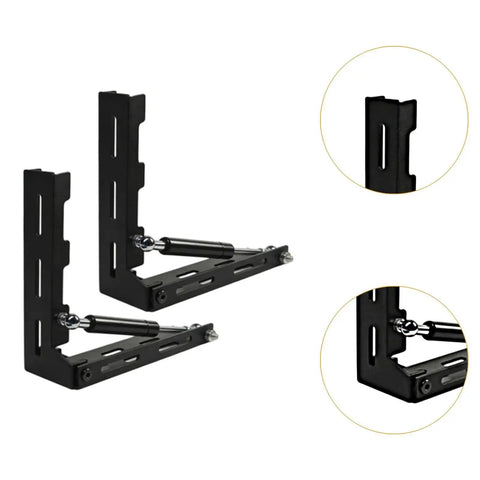 Close-up of Foldable L Shaped Car Awning Mounting Brackets Set 2 Pieces Steel Universal Roof Brackets for quick setup