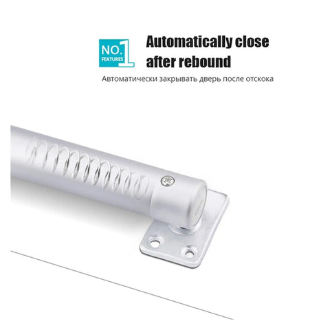 Automatic Door Closer With Silent Soft Close, Adjustable Tension For Doors Up To 60Kg, 80 To 110 Degree Positioning, compact view
