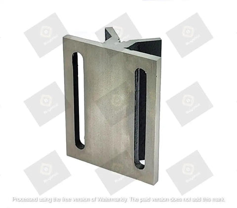 Boss Level SGI V Block Jig Fixture for Center Drilling round workpieces, showing solid iron body and precision v cuts.