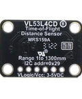 Top view of Time Of Flight Distance Sensor Module With I2C Interface 0 To 1300 mm Range Breakout For Robotics Drones And Smart Devices.