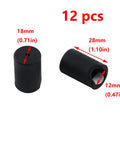 12 Pack Round Silicone Cabinet and Door Handle Protectors Black Food Grade Durable Covers with Strong Double Sided Adhesive