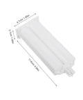 10 Pack Dual Component Epoxy Adhesive Cartridges With Precise Glue Dispensing For Industrial Jobs One To One Ratio White Tubes Portable Manual Applicator Ready Versatile Bonding For Plastic And Metal Repairs, white cartridge dimensions shown