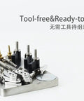 Pro Grade Stop Motion Rig With 500g Payload, Heavy Duty Stainless Steel Helping Hand, Soldering Station Stand, Flexible Foldable Joints With CNC Machined Balls For Smooth Puppet Rigging In Stop Motion Animation., tool-free ready-to-assemble stainless steel rig kit with clamp parts
