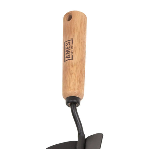 Wood handle of Tempered Steel Hand Trowel With Wood Handle 13 Inch Garden Tool For Planting Transplanting Weeding And Soil Smoothing