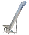 Heavy Duty Bucket Elevator Material Conveyor With 220V Single Phase Motor built to haul granular bulk goods up a full 118 inches.
