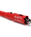 Heavy Duty Bi-Metal Hole Saw 0.6 Inch Diameter with 1 Inch Cutting Depth and Triangular Handle for DIY Projects, red color