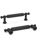 Five Pack 3 Inch Matte Black Cabinet Handles Zinc Alloy Drawer Pulls For Kitchen Cupboards Dresser Bathroom Bedroom Hardware
