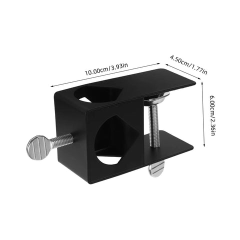 Adjustable Deck Torch Clamps Durable Railing Holders For Tiki Torches And Umbrellas With Secure G Clamp Design for outdoor use.
