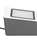 Desktop Barcode Scanner With Fast Identification White USB Wired QR Code Reader angled side view