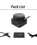 S3 DToF LiDAR Sensor With 40m Range 32KHz Sampling 80000 Lux Sunlight Immunity Go To Ultra Compact 360 Degree Laser Radar For ROS AGV With USB UART cables