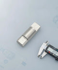 Real Deal Heavy Duty Rotary Hinge Shaft With Damping Joint Connector For Infinite Position Adjustment and Zero Sweat Custom Panel Fitting, metal, 8mm x 25.5mm.