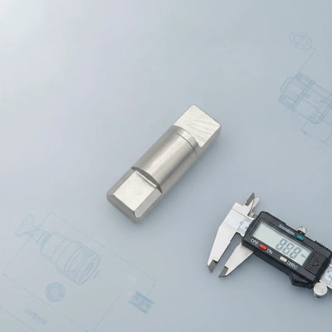 Real Deal Heavy Duty Rotary Hinge Shaft With Damping Joint Connector For Infinite Position Adjustment and Zero Sweat Custom Panel Fitting, metal, 8mm x 25.5mm.