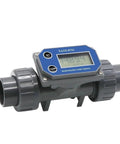 1 Inch LCD Display Flow Meter For PVC Pipe Water NPN Sensor Digital Readout, Plug And Play Lightweight, Easy Install