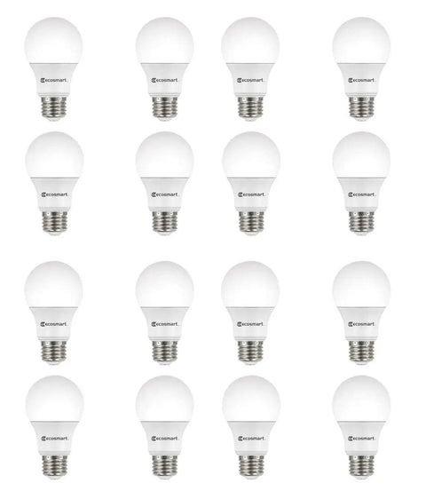 Bright White 3000K LED Light Bulb 60 Watt Equivalent A19 Dimmable Energy Star Certified For Home Lighting, 16 Pack